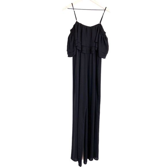 Amanda Uprichard Black Aida Off Shoulder Jumpsuit size Small - Picture 6 of 11
